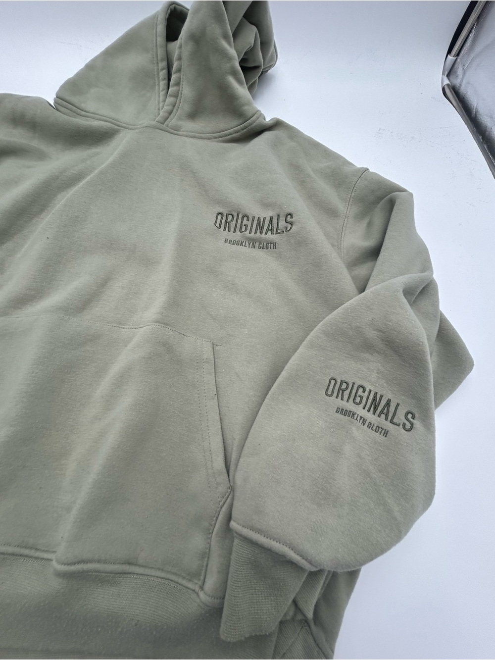 Brooklyn Cloth Men's Sage Green Originals Pullover Hoodie